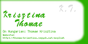 krisztina thomae business card
